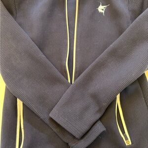 Navy blue Whitewater jacket with cream Accents